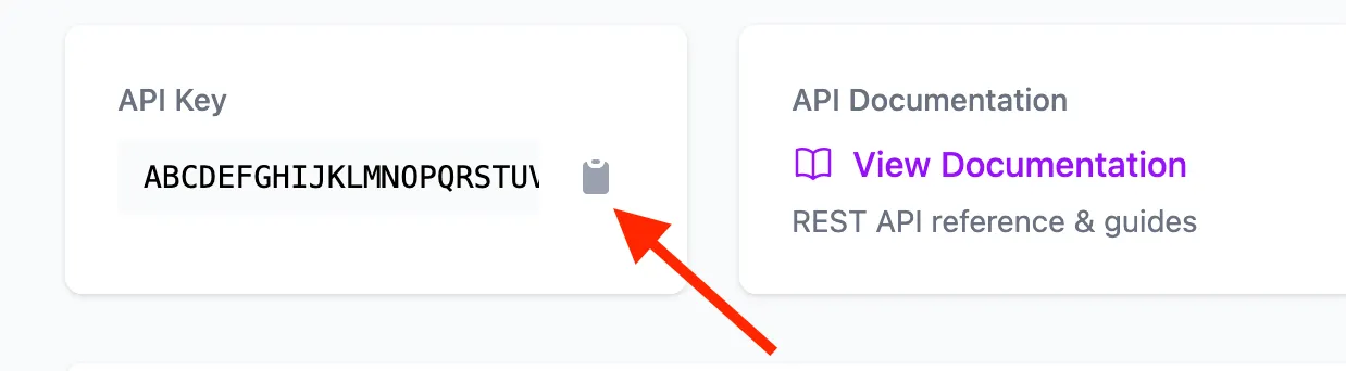 Copy API Key